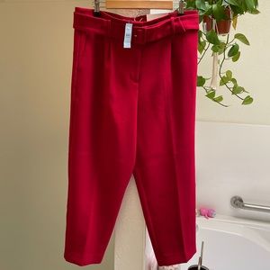 Ann Taylor Belted Tapered Pant NWT